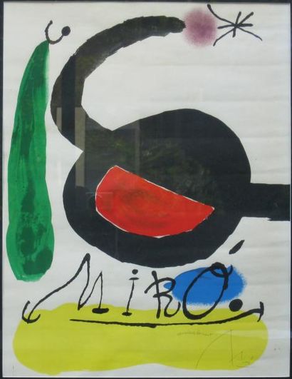 Joan MIRO AFFICHE POUR DERRIERE LE MIROIR, N° 164/ 165.1967, Galerie Maeght éditeur...