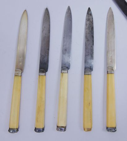 null CARDEILHAC

Suite de couteaux en os et métal comprenant : 

3 grands couteaux....