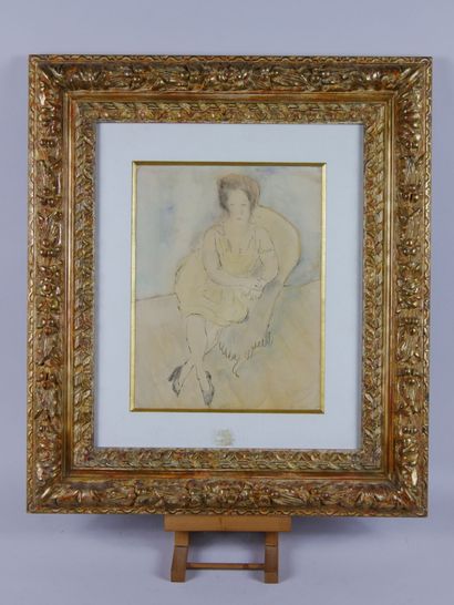 null Jules PASCIN (1885-1930)

Femme accoudée sur une fauteuil 

Crayon et aquarelle...