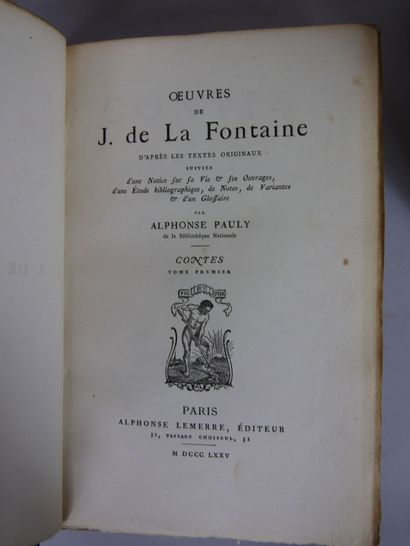 null LA FONTAINE (Jean, de)

OEuvres de Jean de La Fontaine, suivies d'une notice...