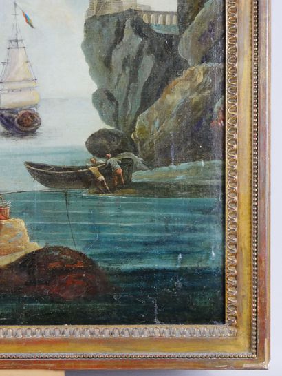 null Dans le goût de Joseph VERNET (1714-1789). 

Scène de Port 

Huile sur toile....