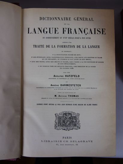 null HATZFELD (A.) et DARMESTETER (A.)

Dictionnaire général de la langue française...
