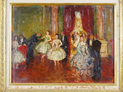 null Marcel COSSON (1878-1956)

Danseuses de ballet dans le foyer de l'Opéra

Huile...