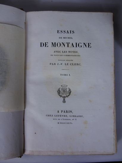 null MONTAIGNE (Michel de)

Essais de Michel de Montaigne, avec les notes de tous...