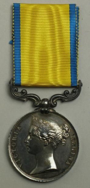 Grande-Bretagne Médaille de la Baltique 1854-1855, par Wyon. Argent, ruban (moderne)...