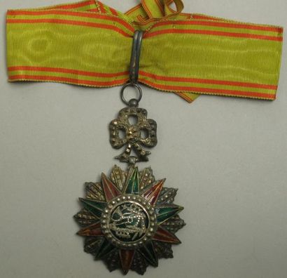 Tunisie Ordre du Nicham Iftikar, Mohamed el Habid (1922-1929). Étoile de Commandeur....