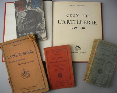 null Lot de livres: Ceux de l'Artillerie, DCA histoire officielle 1939-1942, Un peu...