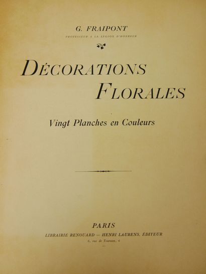 null 
Gustave FRAIPONT 




Floral decorations including 20 colour plates. Paris,...