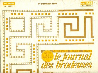 null 25 PAPIERS: 24 Numéros "Le Journal des Brodeuses: Mensuel: 10-1967, 5- 1968,...