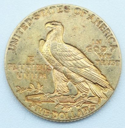 null Etats-Unis. 1 Monnaie OR.

5 Dollars, Tête d'Indien, 1911.

Poids : 8,35grs.



Estimation...