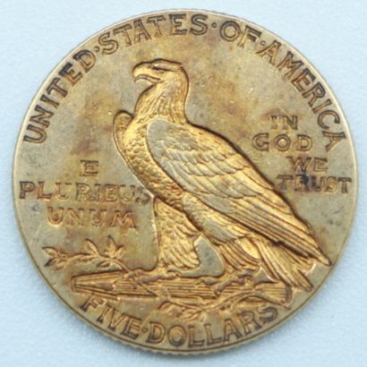 null Etats-Unis. 1 Monnaie OR.

5 Dollars, Tête d'Indien, 1913.

Poids : 8,35grs.



Estimation...