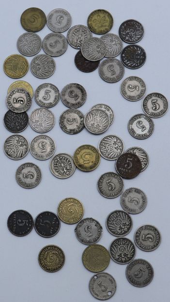 null Set of 229 Coins - Germany/Prussia/Austria.

26-1 Pfennig, 1874 to 1927.

21-2...