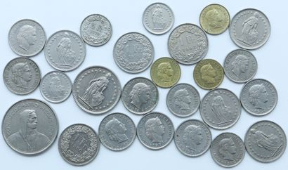 null Set of 201 French & Foreign Coins. Modern period.

25-Switzerland (17F35), 40-Spain,...