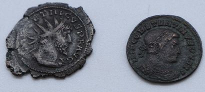 null Set of 2 Roman Coins. To be identified.

Head radiated to the right on obverse...