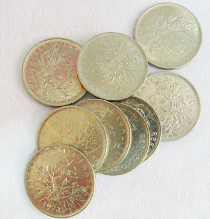 null Lot of French Coins. Various Eras and values.

65-Francisque Aluminium: 3-50Cts...