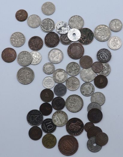 null Set of 54 Coins - Eastern Countries.

1-Latvia, 10 Santiumu 1922.

9-Poland,...