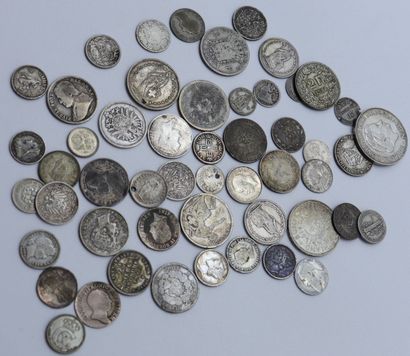null Set of 52 Foreign Coins Silver.

Various titles to the thousandth (925, 900,...