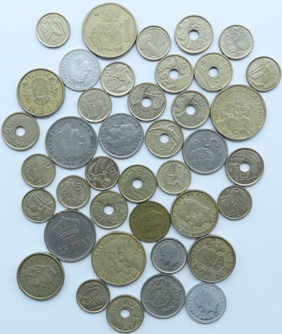 null Set of 201 French & Foreign Coins. Modern period.

25-Switzerland (17F35), 40-Spain,...