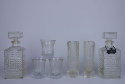 Lot of glassware including: 
3 whiskey or...