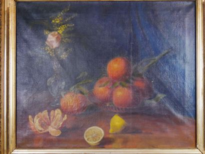 null School of the XXth century 

Still life with citrus fruits

Oil on canvas 

50...