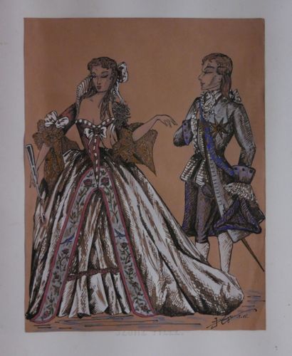 null Josette DAUGE (1931 - )

Costume projects for theater 

Gouache and ink on paper...