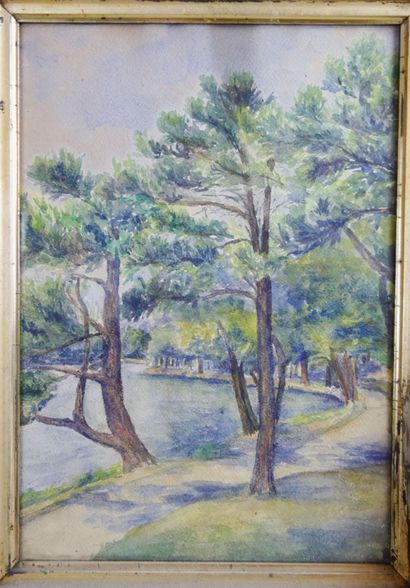 null Odette VIGNERON (1905-1971) active vers 1930

Forêt 

Suite de 6 aquarelles...