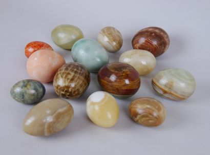 Lot of eggs in hard stone and various, different...