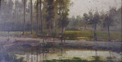 null Attributed to Frans DAUGE (1831-1895)

Village scene, undergrowth and pond

3...