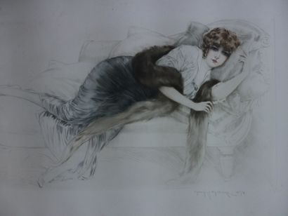 null Maurice MILLIERE (1871-1946)

Young Elegant Woman 

Drypoint etching signed...
