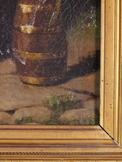 null Attribué à Frans DAUGE (1831-1895)

Jeune fille à la fontaine

Huile sur toile...