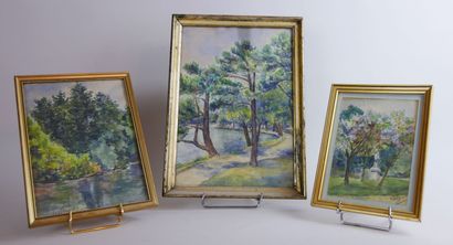 null Odette VIGNERON (1905-1971) active vers 1930

Forêt 

Suite de 6 aquarelles...