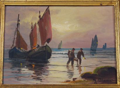null Yvonne BLOSSIER (1897-1947)

The return of fishing 

Oil on cardboard signed...