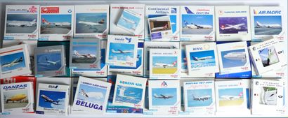 null LOT OF 40 MODELS OF AIRLINERS

French and foreign companies in scales 1/500th,...