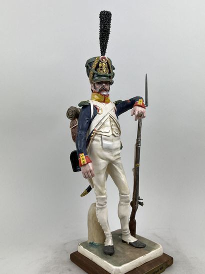 null Bernard BELLUC (1949 - )

Infantry of line voltigeur 1808

Figurine in polychrome...