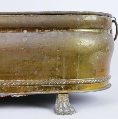 null Lot of copper including : 

An oblong planter resting on lions' feet. Dimensions:...