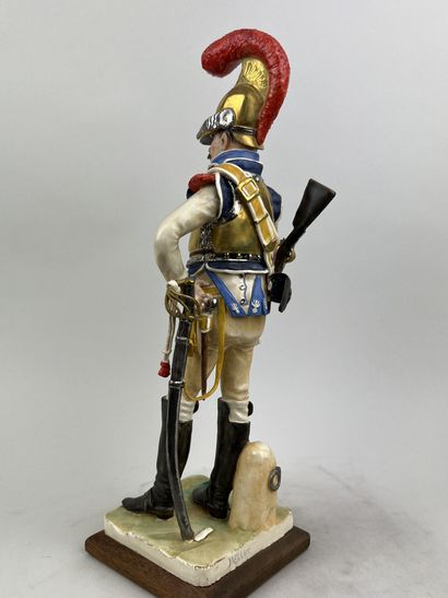  Bernard BELLUC (1949 - ) 
1st REGT of Carabiniers 1810-1815 
Figurine in polychrome...