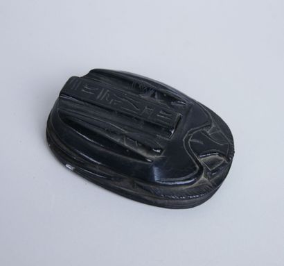 null Souvenirs of a trip around Egypt including : 

A scarab in black cut stone....