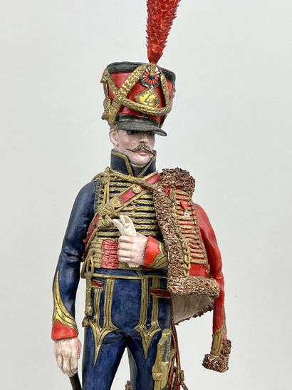 null Bernard BELLUC (1949 - )

Officier 4e REGT de Hussards 1805

Figurine en faïence...