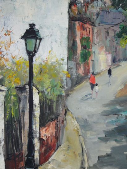 null School of the XXth century 

Montmartre, rue de l'Abreuvoir

Oil on canvas....