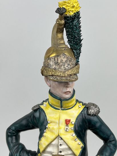 null Bernard BELLUC (1949 - )

19e REGT de Dragons officier 1807

Figurine en faïence...