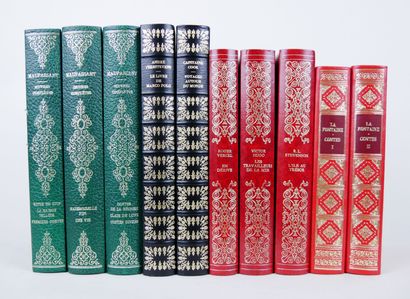 null Lot of 10 books including: 

MAUPASSANT de (Guy), OEuvres complètes in 3 volumes,...