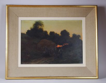  Ernest Armand CHATEIGNON (1863-1919) 
The Hays 
Oil on canvas signed lower right...