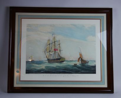 Color engraving representing the H.C.S MacQueen...