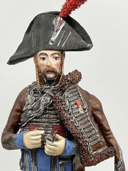 null Bernard BELLUC (1949 - )

2e REGT de Hussards officier 1807

Figurine en faïence...