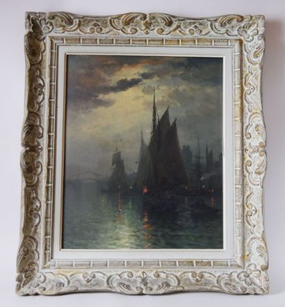 null Louis Étienne TIMMERMANS (1846-1910)

The moored sailboats

Oil on panel signed...