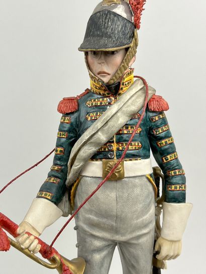 null Bernard BELLUC (1949 - )

Cuirassier 8e REGT trompette 1812

Figurine en faïence...