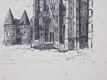 null Lucien TESSON (1889-1976) 

L'église de Frocourt, aquarelle sur papier signée...