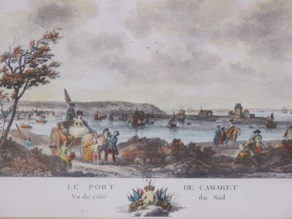 null Lot of 4 reproductions in colors representing: 

The port of Morlaix

The port...
