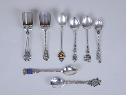 Batch of spoons memories of journeys in silver...