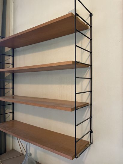 null Creations RACLEM ?

Wall shelf with 4 levels in wood and black metal. Circa...